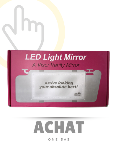 [172] ESPEJO LED PARA VISERA CARRO-DAMA